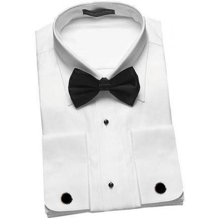 Ralph Lauren Herringbone Lay Down Collar Tuxedo Shirt