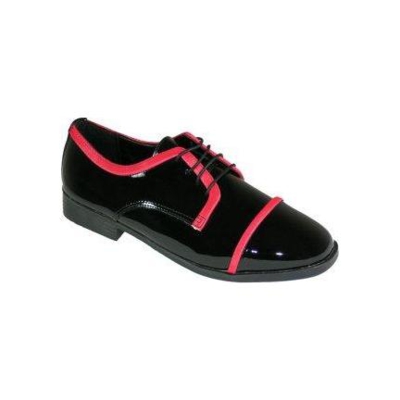 black and red tuxedo shoes