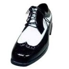 Zurich Black and White Wing Tip Oxford Formal Shoes