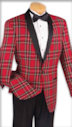 Plaid Shawl Oxford Tuxedo Jacket & Pants Set