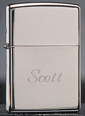 Engravable Wind Proof Lighter in Chrome