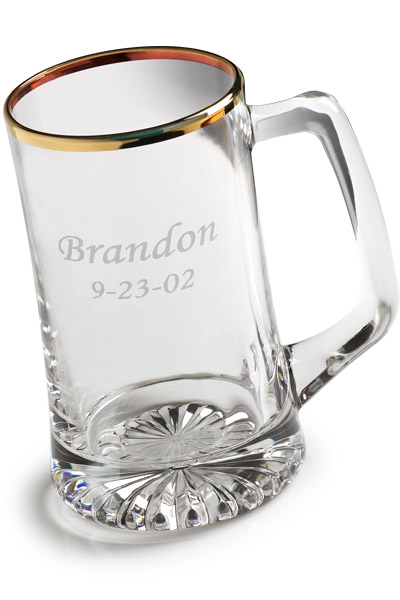 Gold Rimmed Sports Mug