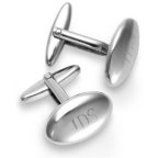 Personalized Oval Polished Cufflinks