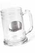 Pewter Medallion Glass Mug