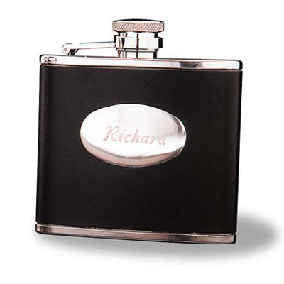 Stainless Steel Leather Flask